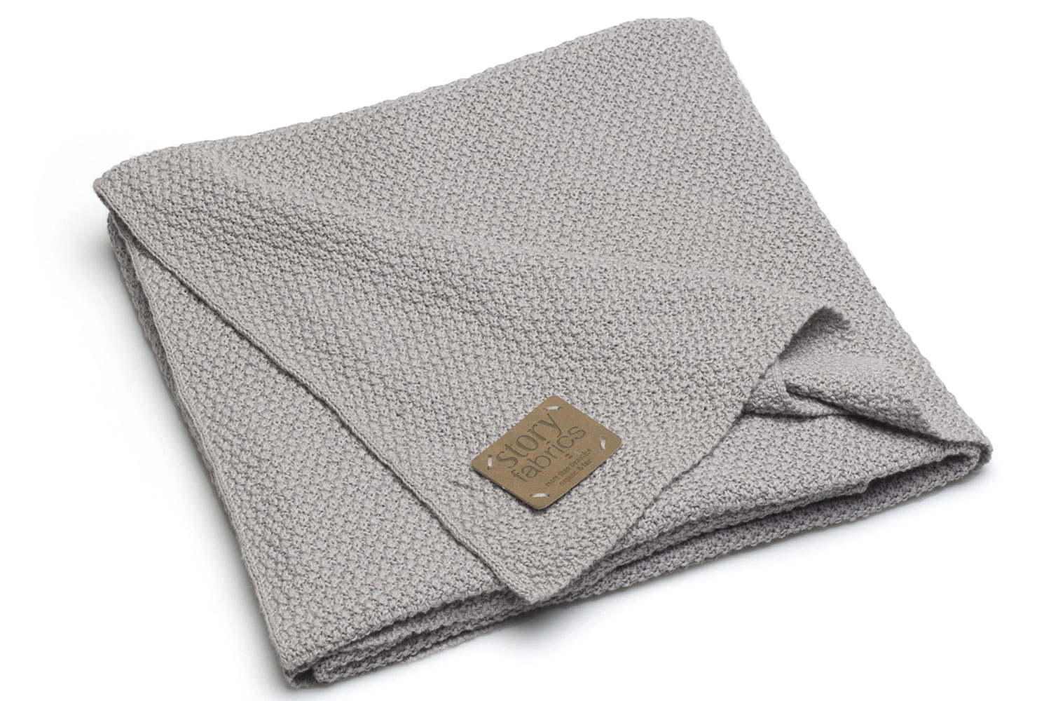Baby-Strickdecke-Hellgrau