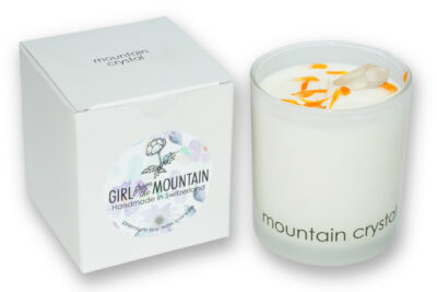 Duftkerze mit Bergkristall