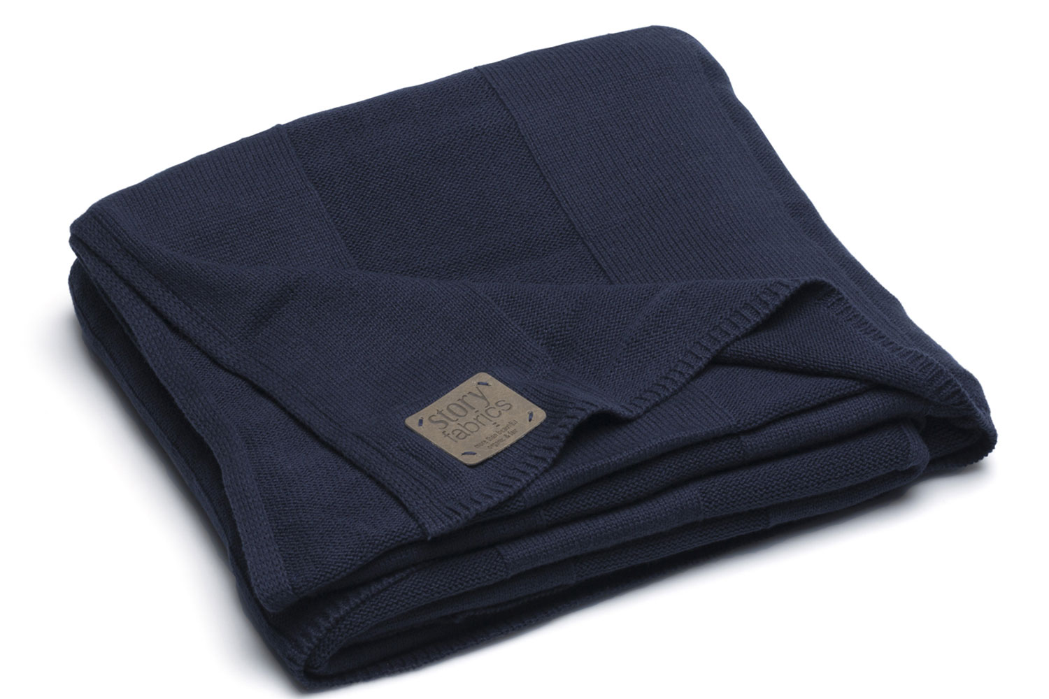 Strickdecke-Pura-Dunkelblau