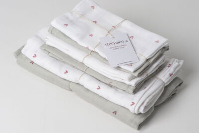 Nuschi mit Herzchen in Altrosa